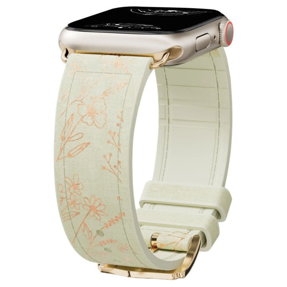 Satura Engraved Flower Silicone Band - Astra Straps