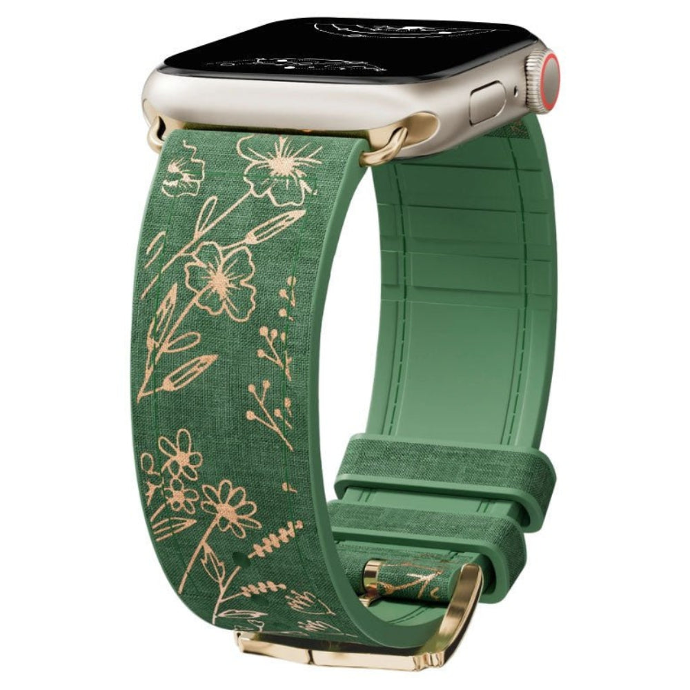 Satura Engraved Flower Silicone Band - Astra Straps