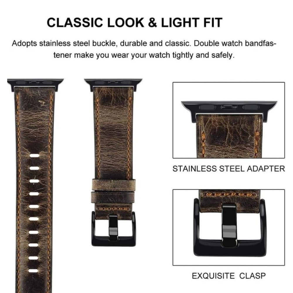 Spiro Washed Leather Band - Astra Straps