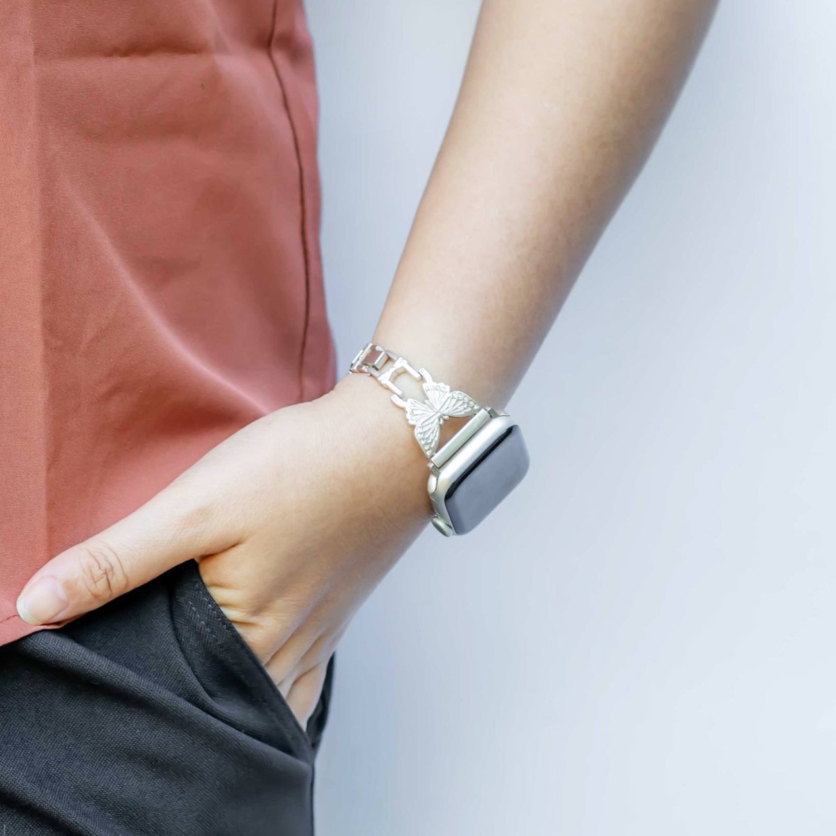 Amabilis Diamond Butterfly Stainless Steel Band - Astra Straps