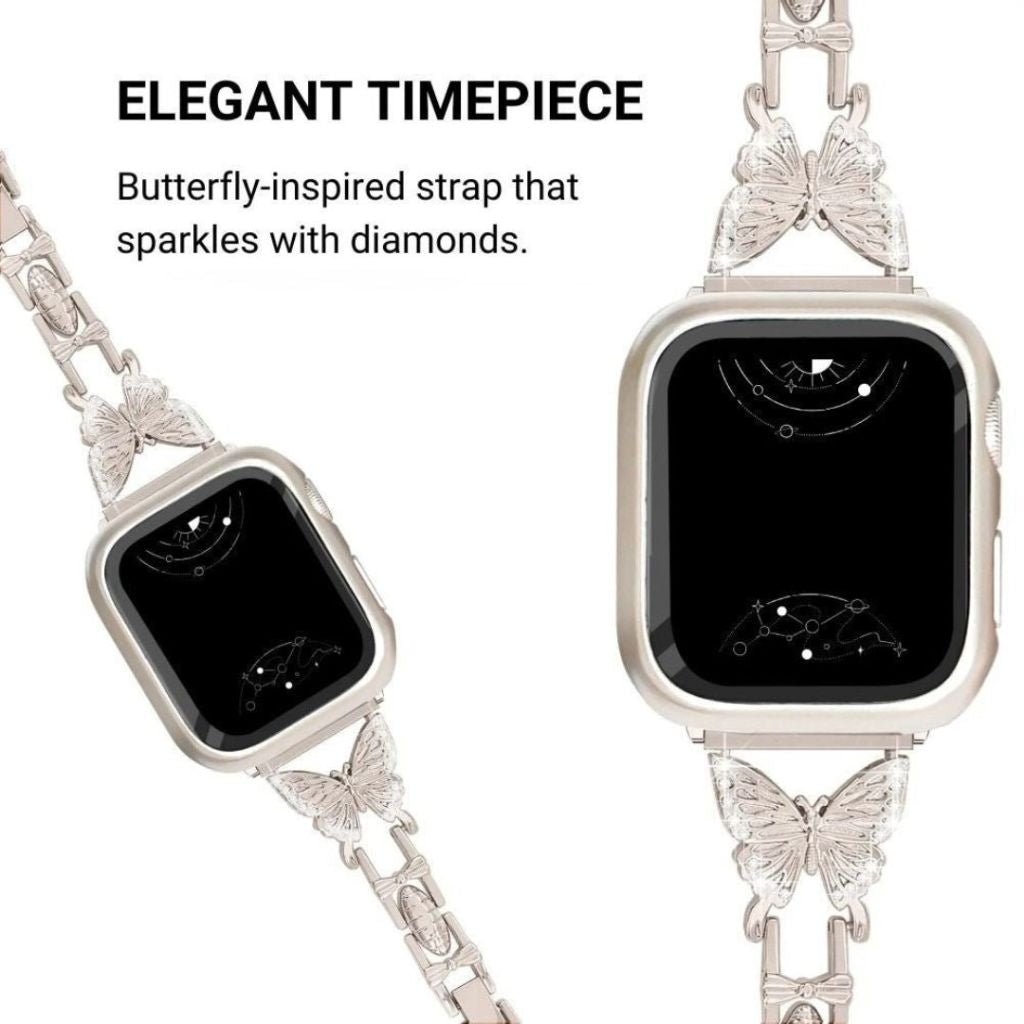 Amabilis Diamond Butterfly Stainless Steel Band - Astra Straps