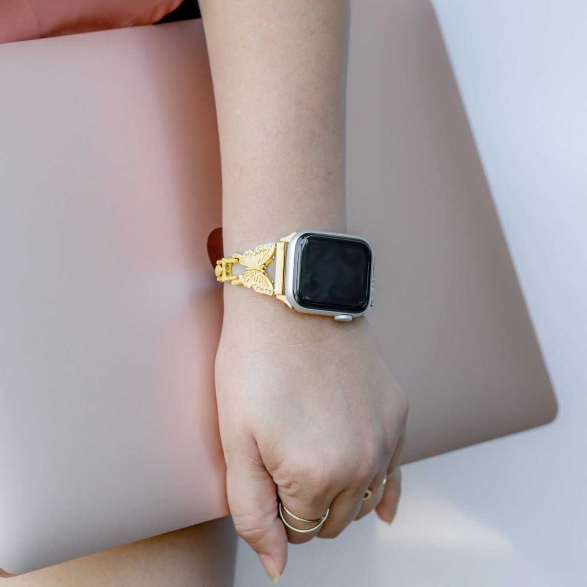 Amabilis Diamond Butterfly Stainless Steel Band - Astra Straps