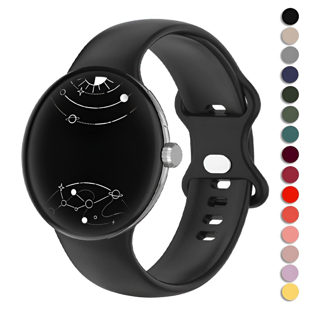 Amavi No Gap Silicone Sports Band For Google Pixel Watch - Astra Straps