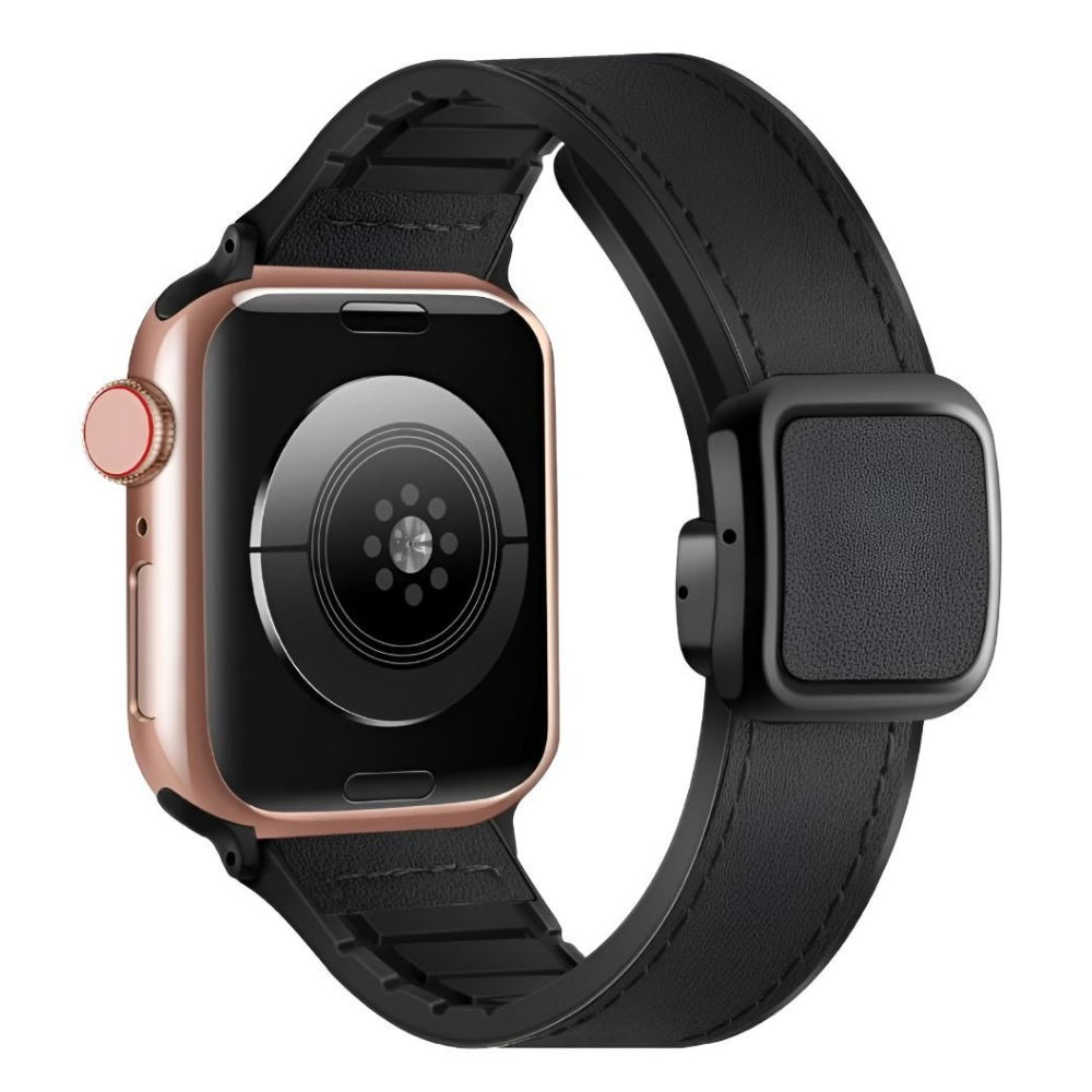 Confero Genuine Leather Band With Silicone Magnetic Buckle - Astra Straps
