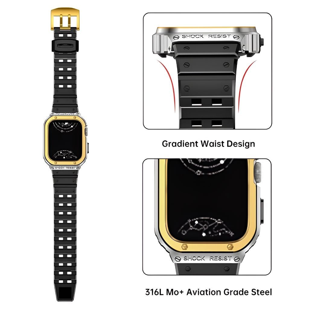 Findo Silicone Band With Stainless Steel Case - Astra Straps