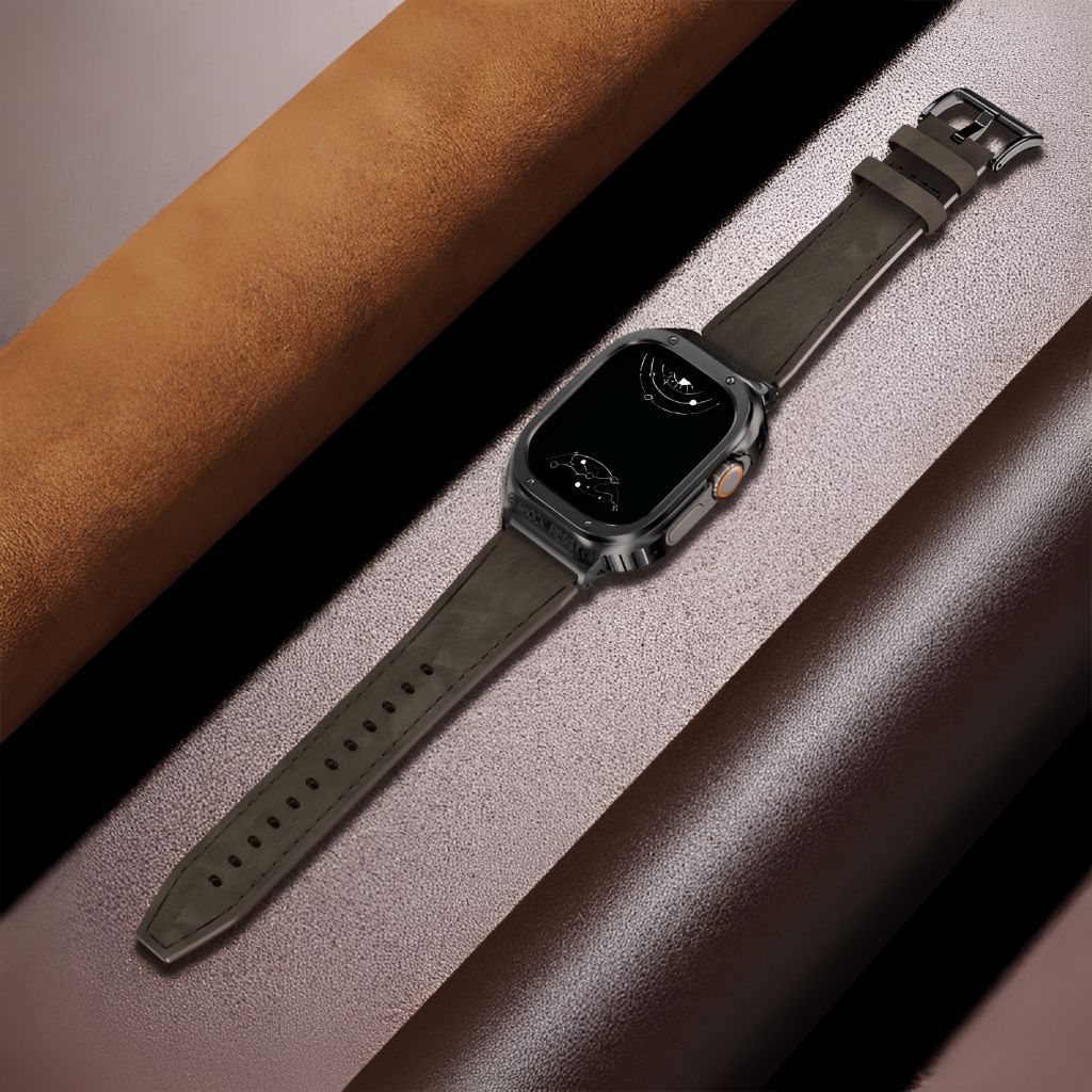 Fumi Genuine Leather Band With Metal Case - Astra Straps