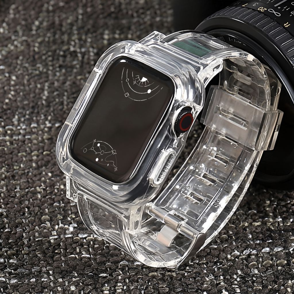 Glacier Transparent Silicone Stylish Band + Case - Astra Straps