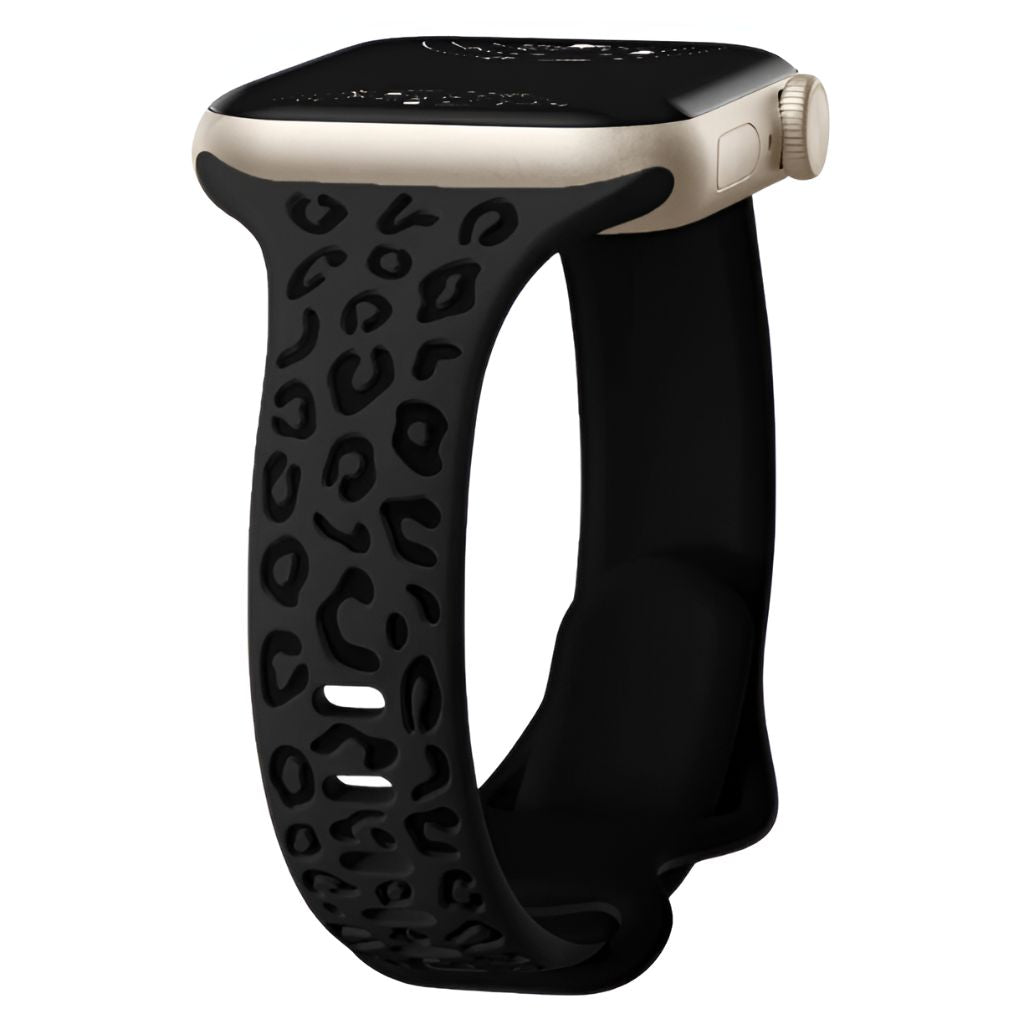 Gratus Leopard Engraved Slim Silicone Band - Astra Straps