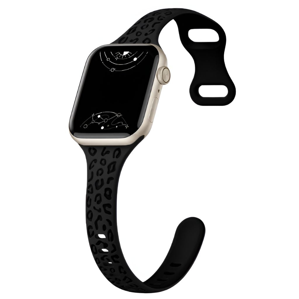 Gratus Leopard Engraved Slim Silicone Band - Astra Straps