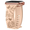 Levo Floral Engraved Silicone Band - Astra Straps