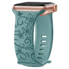 Levo Floral Engraved Silicone Band - Astra Straps