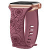 Levo Floral Engraved Silicone Band - Astra Straps