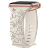 Levo Floral Engraved Silicone Band - Astra Straps