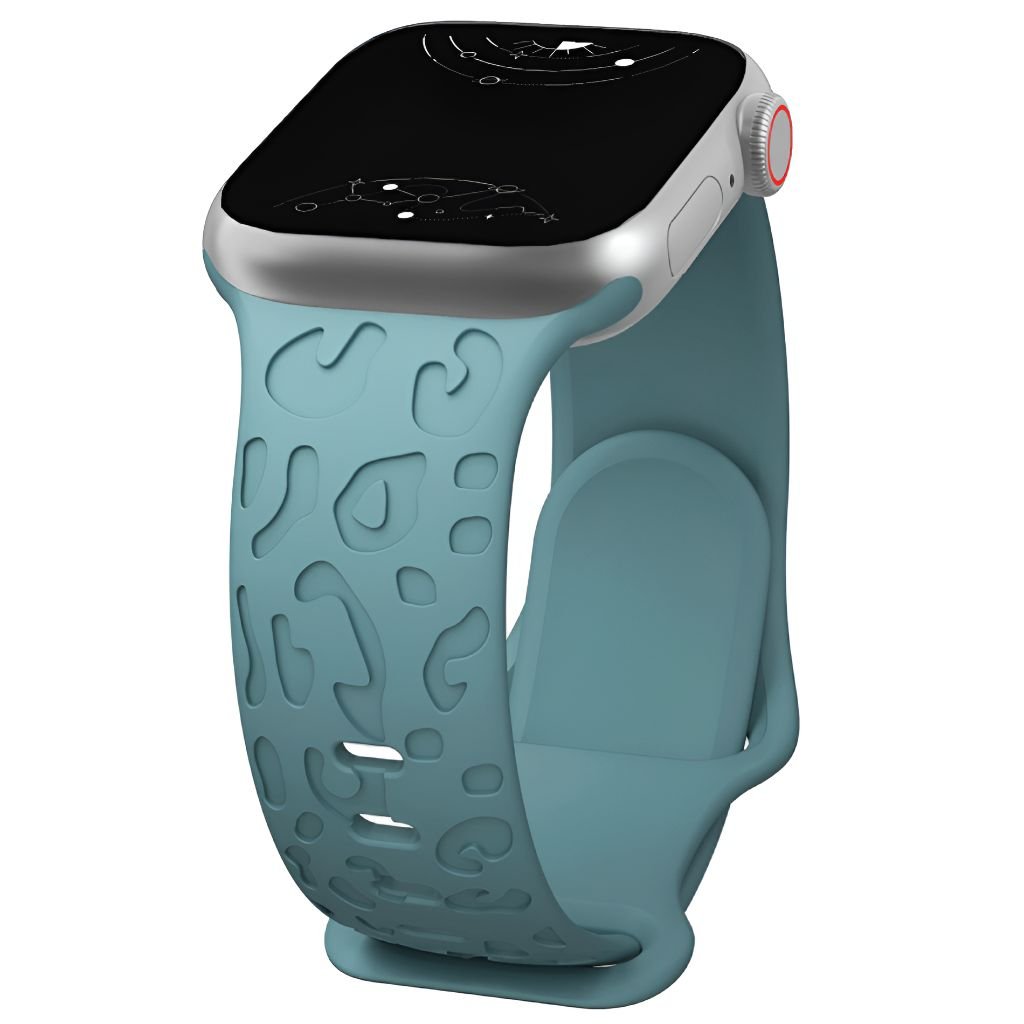 Metior Silicone Band With Engraved Leopard Pattern - Astra Straps