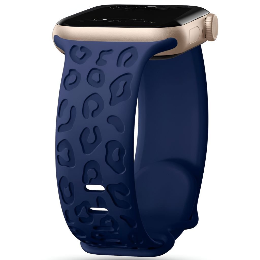 Metior Silicone Band With Engraved Leopard Pattern - Astra Straps