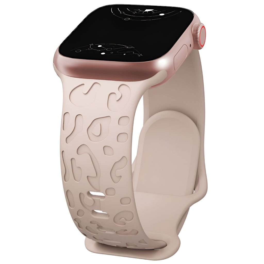 Metior Silicone Band With Engraved Leopard Pattern - Astra Straps