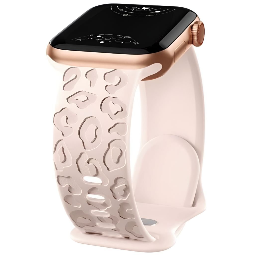 Metior Silicone Band With Engraved Leopard Pattern - Astra Straps