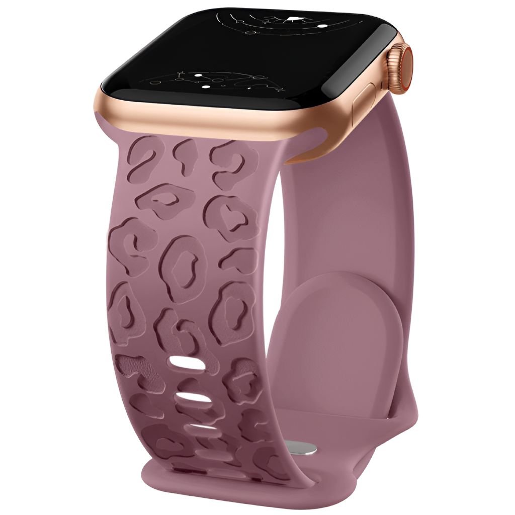 Metior Silicone Band With Engraved Leopard Pattern - Astra Straps
