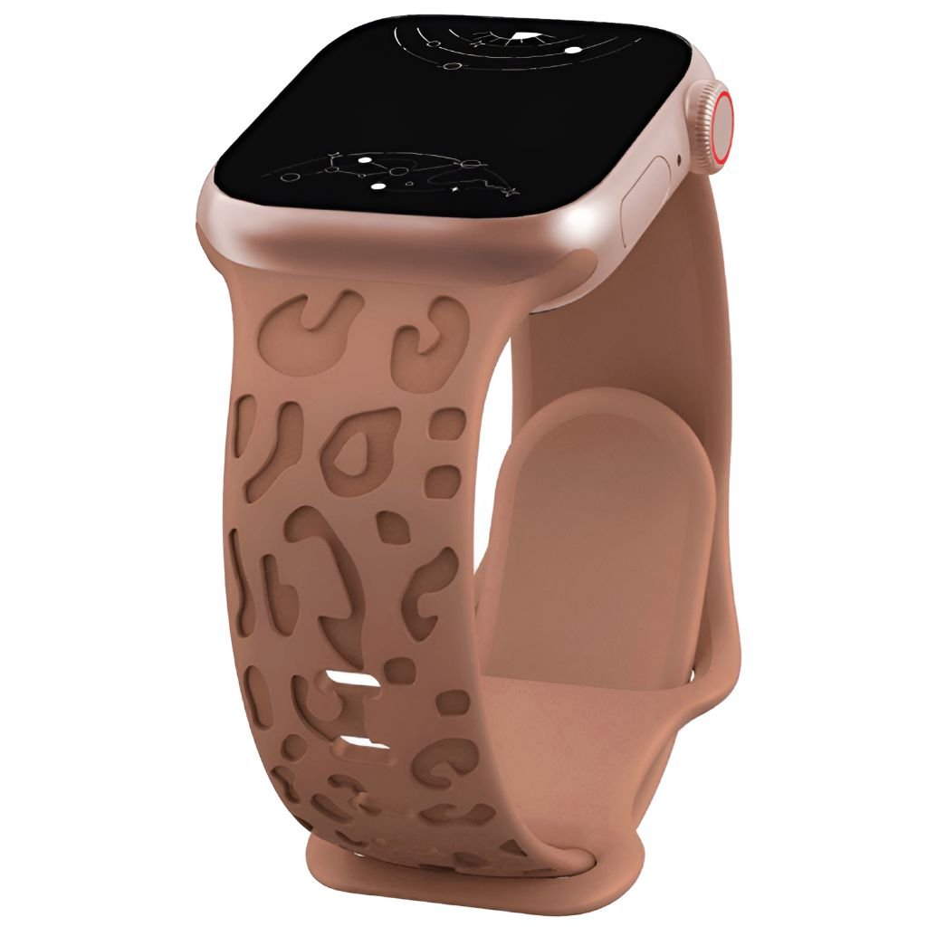 Metior Silicone Band With Engraved Leopard Pattern - Astra Straps