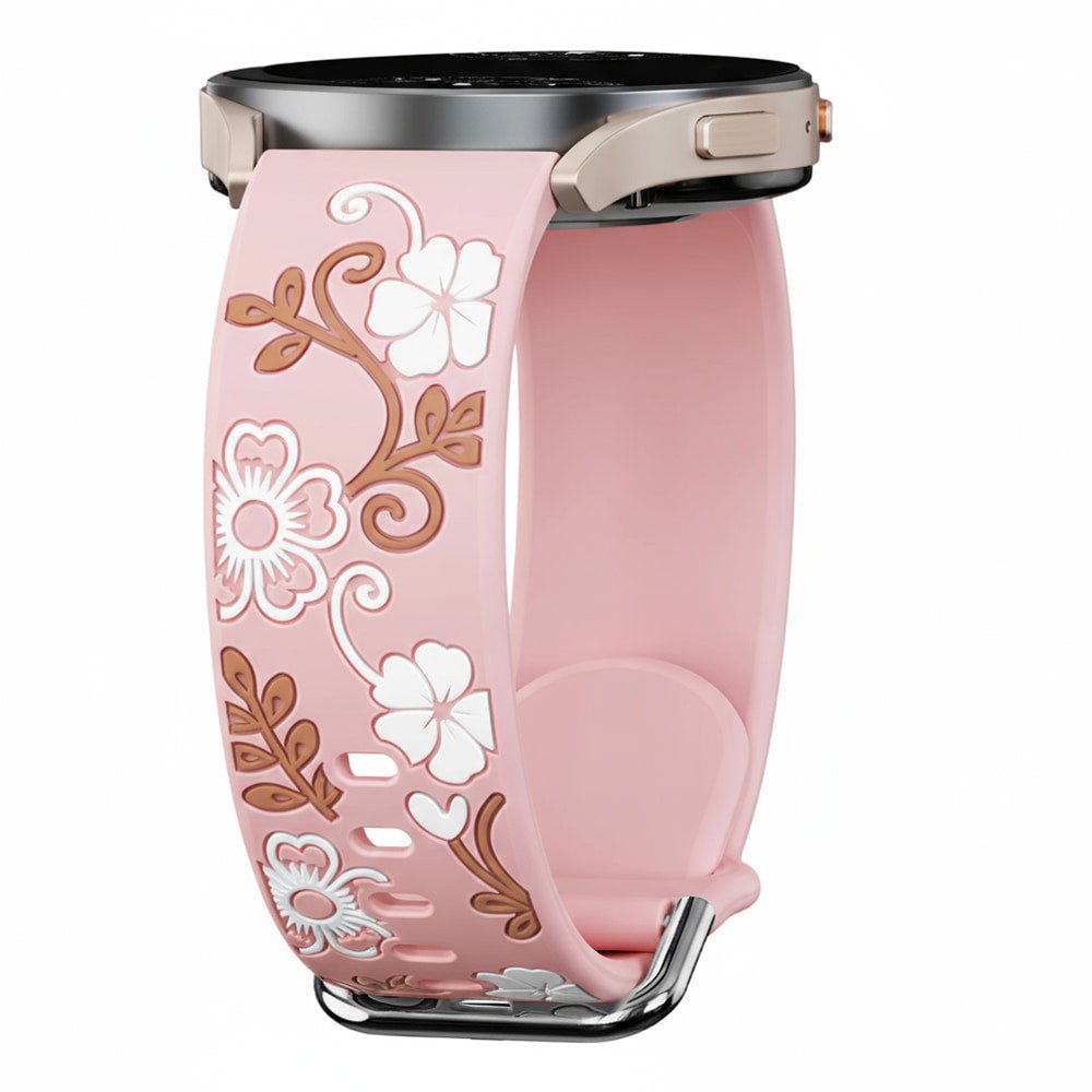 Teneo Engraved Floral Silicone Galaxy Band - Astra Straps