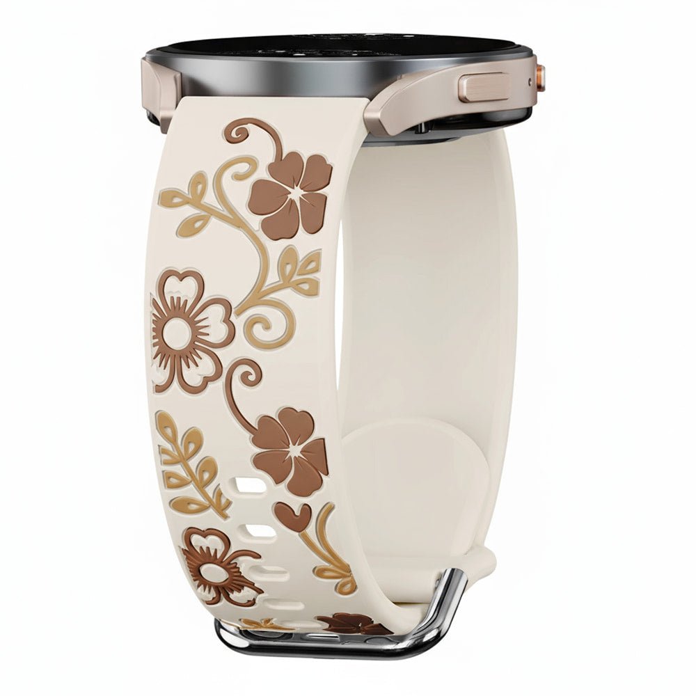 Teneo Engraved Floral Silicone Galaxy Band - Astra Straps